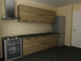 Standarta virtuve 104 sērija (2 vai 3 vai 4 istabas), lamināts, Standarta virtuves